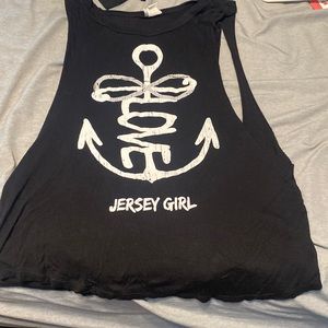 Black Jersey girl tank top